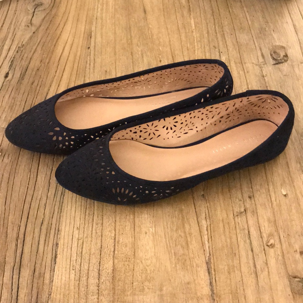 Kelly & Katie Navy Blue Flats
